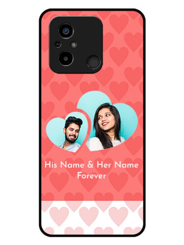 Custom Xiaomi Redmi 12C Personalized Glass Phone Case - Couple Pic Upload Design