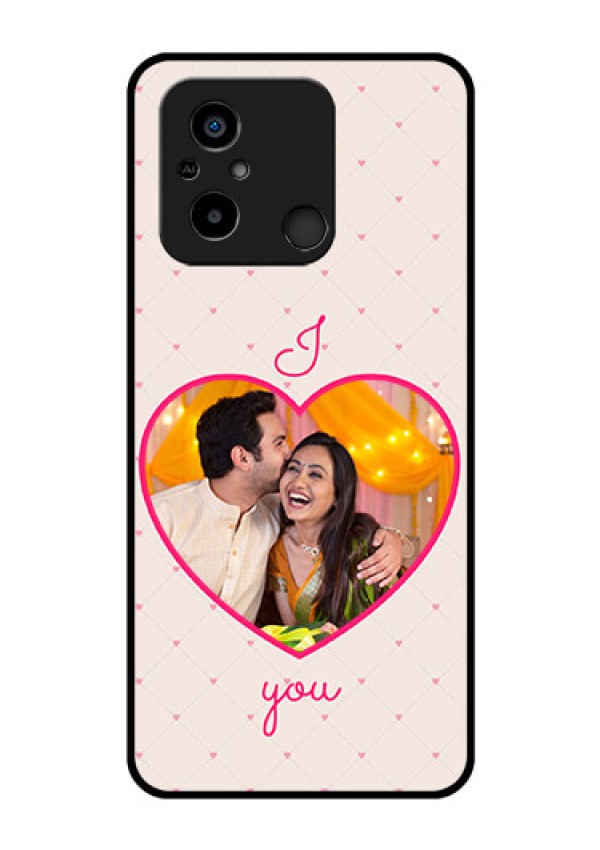 Xiaomi Redmi 12C Custom Glass Mobile Case - Heart Shape Design