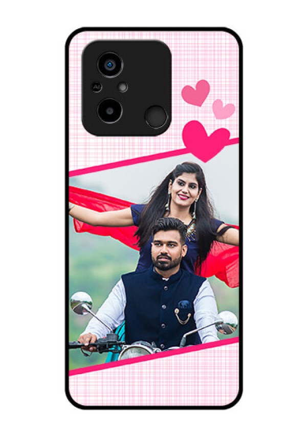 Xiaomi Redmi 12C Custom Glass Phone Case - Love Shape Heart Design