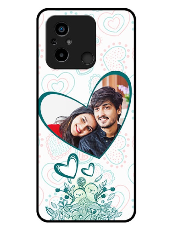 Custom Xiaomi Redmi 12C Photo Printing on Glass Case - Premium Couple Design