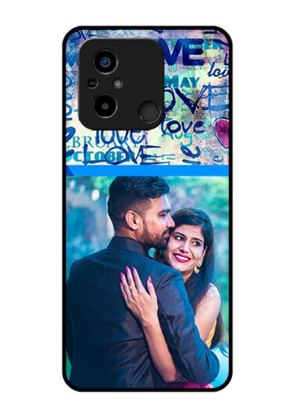 Xiaomi Redmi 12C Custom Glass Mobile Case - Colorful Love Design