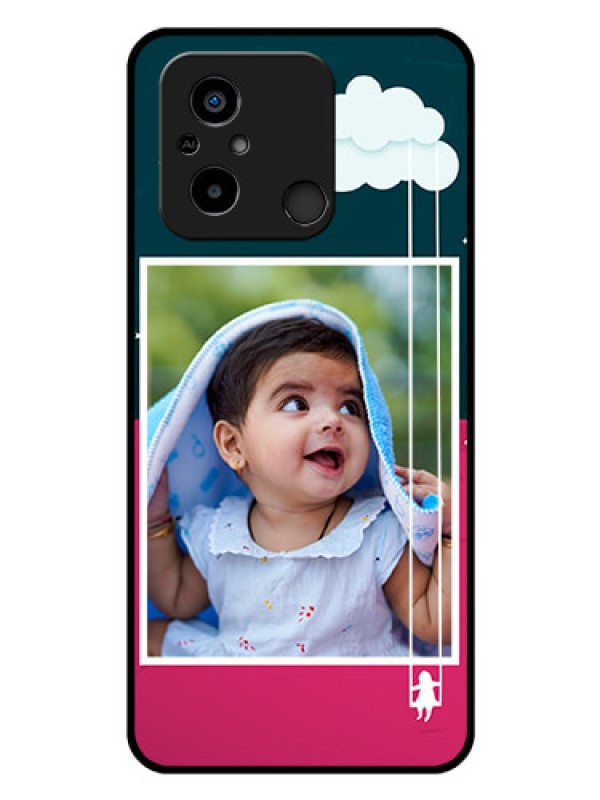 Custom Xiaomi Redmi 12C Custom Glass Phone Case - Cute Girl with Cloud Design