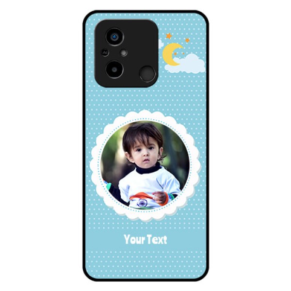 Xiaomi Redmi 12C Personalised Glass Phone Case - Violet Pattern Design