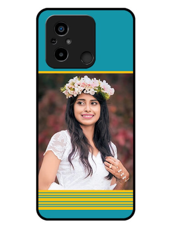 Custom Xiaomi Redmi 12C Custom Glass Phone Case - Yellow & Blue Design
