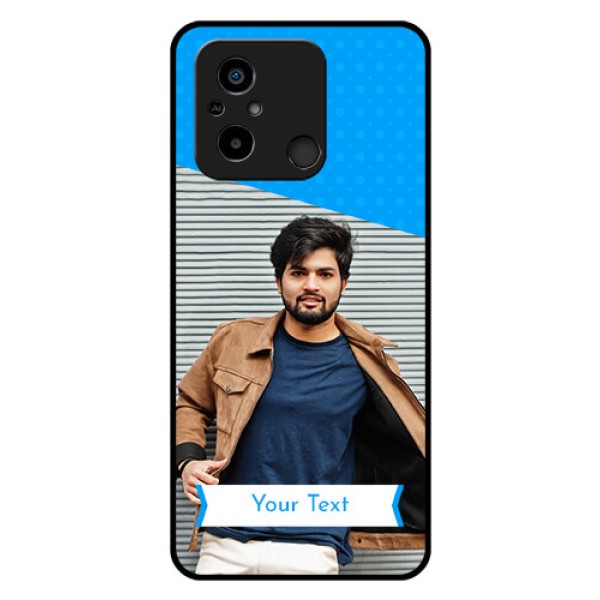 Xiaomi Redmi 12C Photo Printing on Glass Case - Simple Blue Color Design Xiaomi Redmi 12C Photo Printing on Glass Case - Simple Blue Color Design