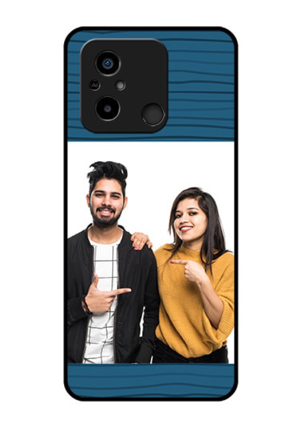 Xiaomi Redmi 12C Custom Glass Phone Case - Blue Pattern Cover Design