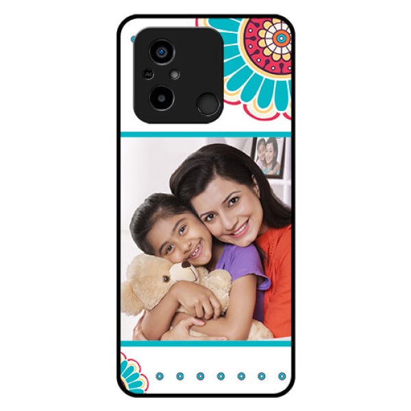 Xiaomi Redmi 12C Custom Glass Phone Case - Flower Design