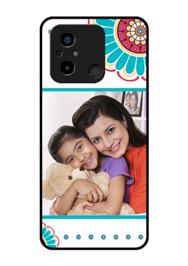 Xiaomi Redmi 12C Custom Glass Phone Case - Flower Design