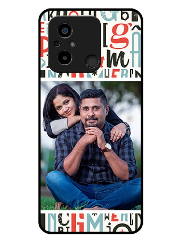 Custom Xiaomi Redmi 12C Personalized Glass Phone Case - Alphabet Design