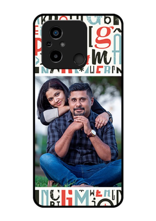 Xiaomi Redmi 12C Personalized Glass Phone Case - Alphabet Design