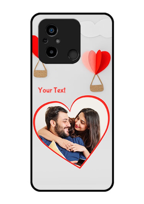 Xiaomi Redmi 12C Custom Glass Mobile Case - Parachute Love Design