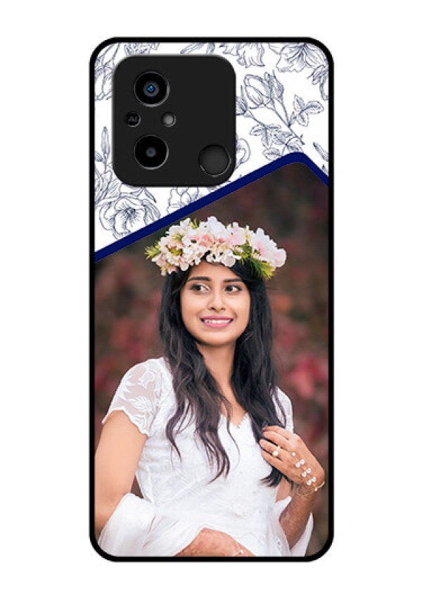 Xiaomi Redmi 12C Personalized Glass Phone Case - Premium Floral Design