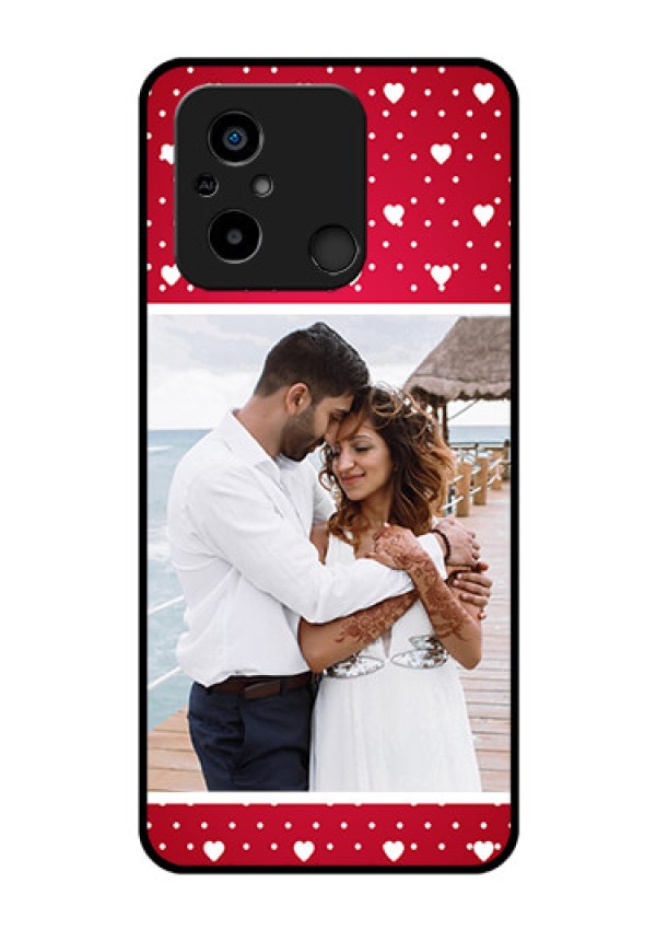 Xiaomi Redmi 12C Photo Printing on Glass Case - Hearts Mobile Case Design