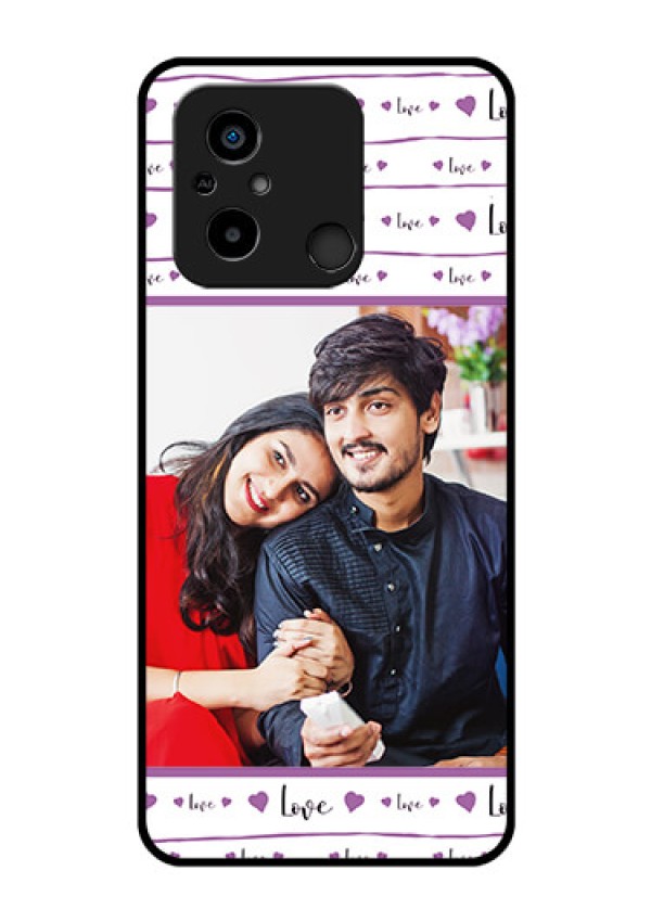 Xiaomi Redmi 12C Custom Glass Mobile Case - Couples Heart Design