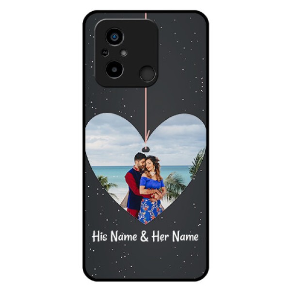 Xiaomi Redmi 12C Custom Glass Phone Case - Hanging Heart Design