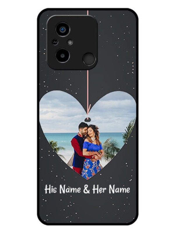 Custom Xiaomi Redmi 12C Custom Glass Phone Case - Hanging Heart Design