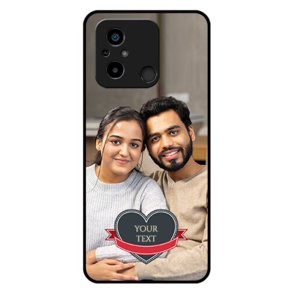 Xiaomi Redmi 12C Custom Glass Phone Case - Just Married Couple Design Xiaomi Redmi 12C Custom Glass Phone Case - Just Married Couple Design