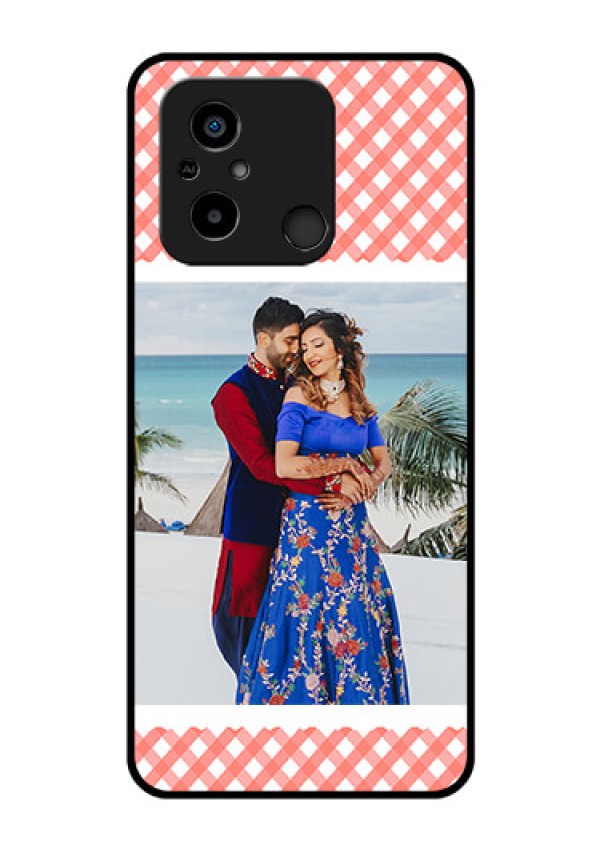 Xiaomi Redmi 12C Personalized Glass Phone Case - Pink Pattern Design