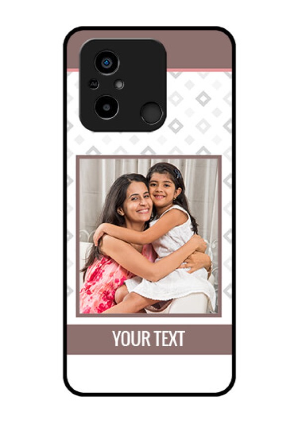 Xiaomi Redmi 12C Photo Printing on Glass Case - Simple Diamond Design