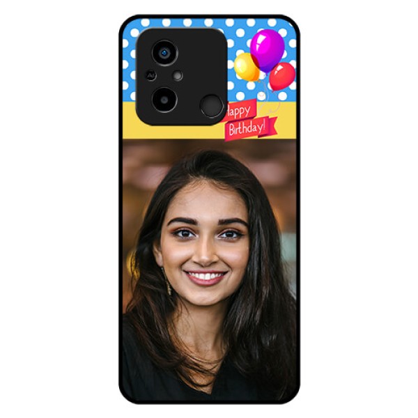 Xiaomi Redmi 12C Custom Glass Mobile Case - Happy Birthday Design