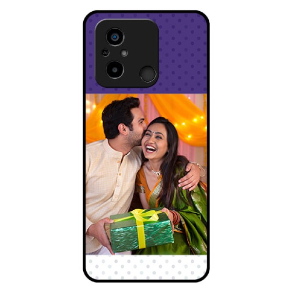 Xiaomi Redmi 12C Personalized Glass Phone Case - Violet Pattern Design Xiaomi Redmi 12C Personalized Glass Phone Case - Violet Pattern Design