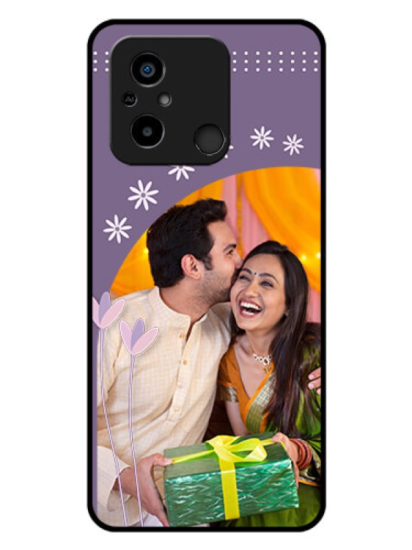 Custom Xiaomi Redmi 12C Custom Glass Mobile Case - Lavender flowers design