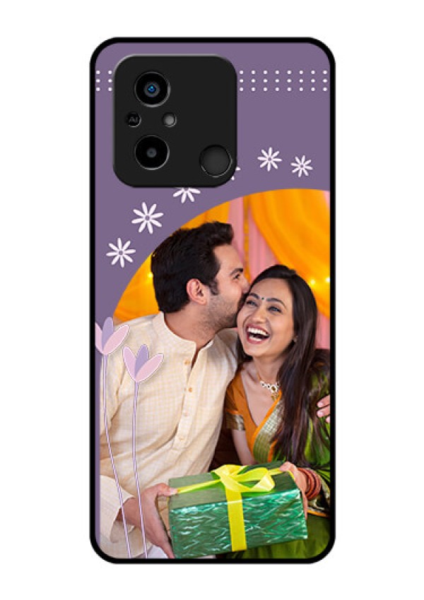 Xiaomi Redmi 12C Custom Glass Mobile Case - Lavender flowers design