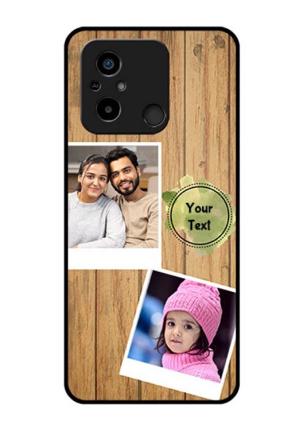 Xiaomi Redmi 12C Custom Glass Phone Case - Wooden Texture Design