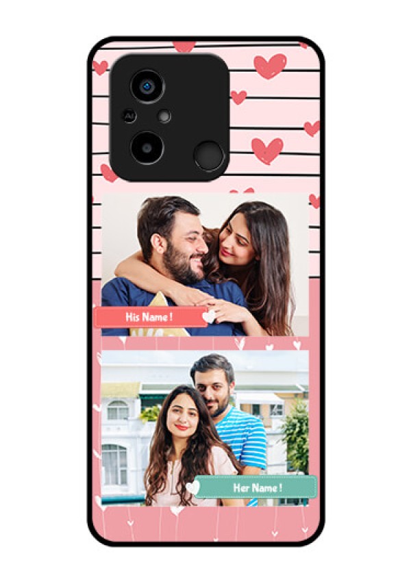 Xiaomi Redmi 12C Custom Glass Mobile Case - Photo with Heart Design
