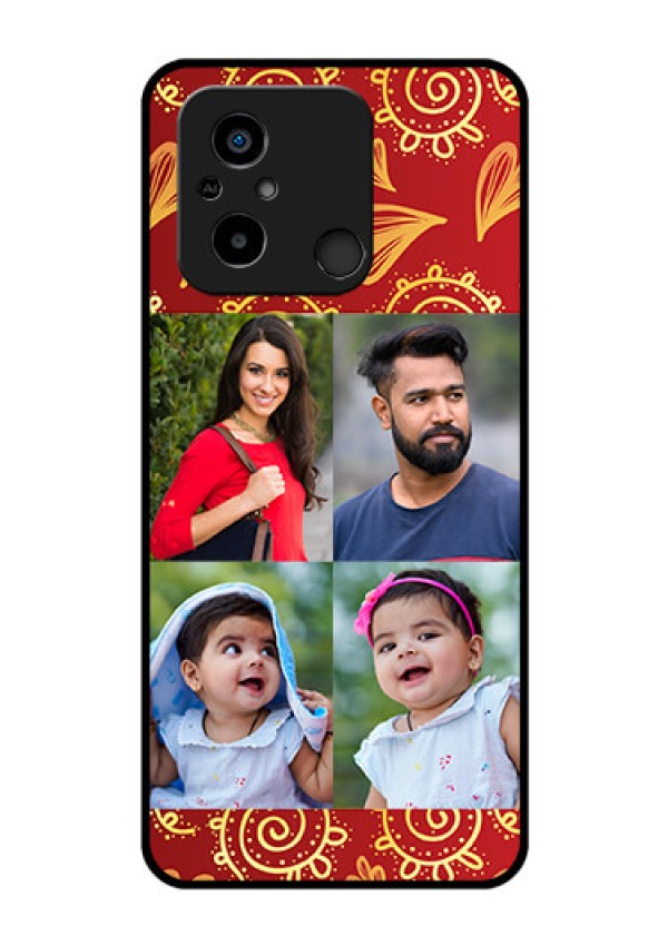Xiaomi Redmi 12C Photo Printing on Glass Case - 4 Image Traditional Design