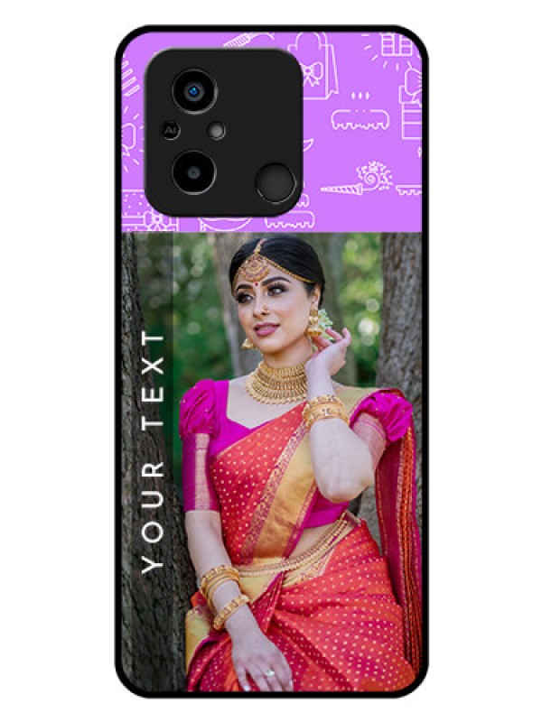 Custom Xiaomi Redmi 12C Custom Glass Mobile Case - Birthday Icons Design