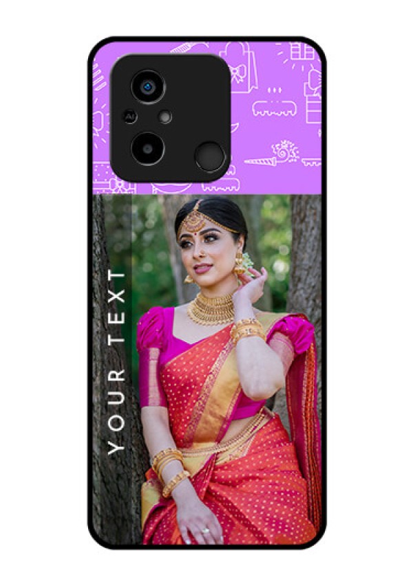Xiaomi Redmi 12C Custom Glass Mobile Case - Birthday Icons Design