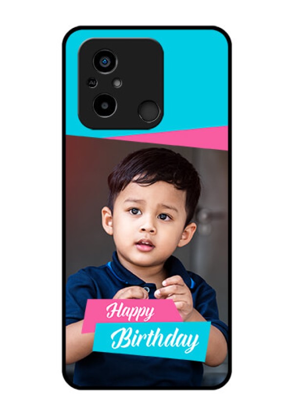 Xiaomi Redmi 12C Personalized Glass Phone Case - Image Holder with 2 Color Design