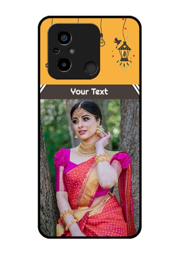 Xiaomi Redmi 12C Custom Glass Mobile Case - with Family Picture and Icons