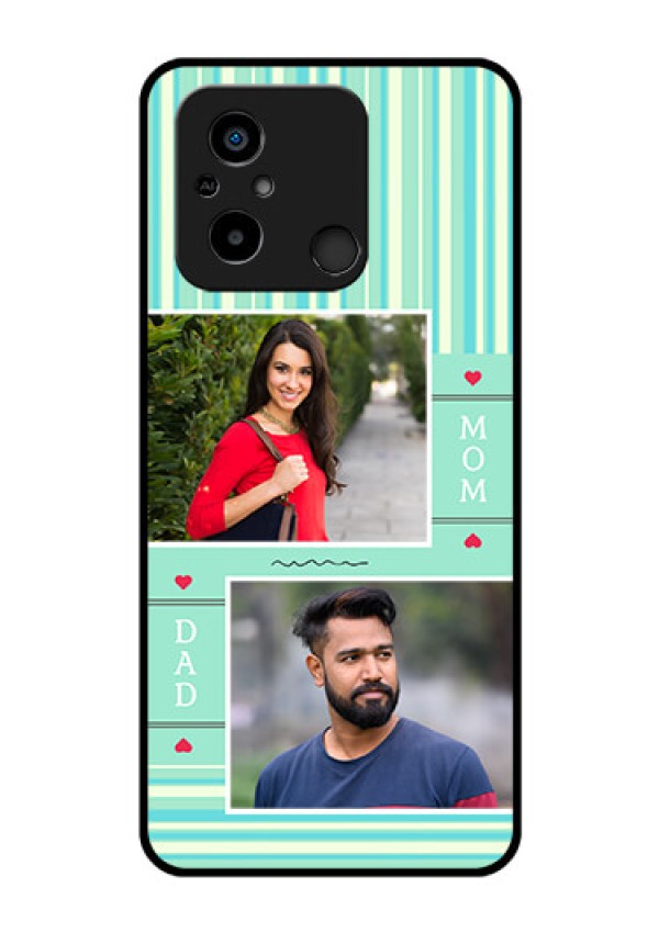 Xiaomi Redmi 12C Custom Glass Phone Case - Mom & Dad Pic Design