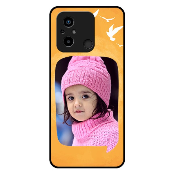 Xiaomi Redmi 12C Personalized Glass Phone Case - Water Color Design with Bird Icons