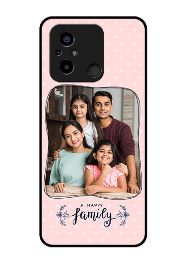 Xiaomi Redmi 12C Custom Glass Phone Case - Family with Dots Design