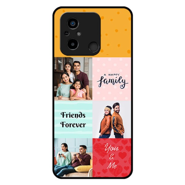 Xiaomi Redmi 12C Personalized Glass Phone Case - Images with Quotes Design