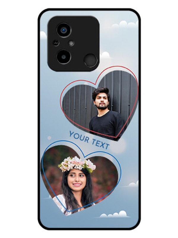 Custom Xiaomi Redmi 12C Custom Glass Mobile Case - Blue Color Couple Design