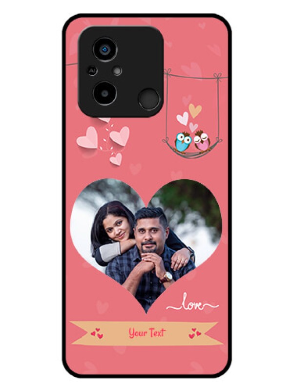 Custom Xiaomi Redmi 12C Personalized Glass Phone Case - Peach Color Love Design