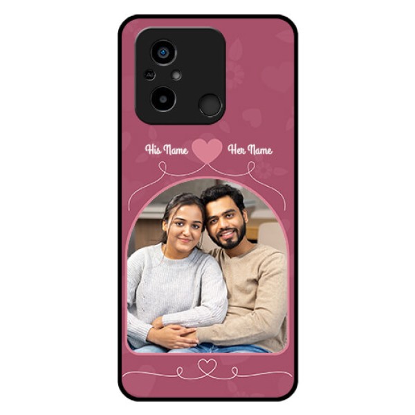 Xiaomi Redmi 12C Photo Printing on Glass Case - Love Floral Design