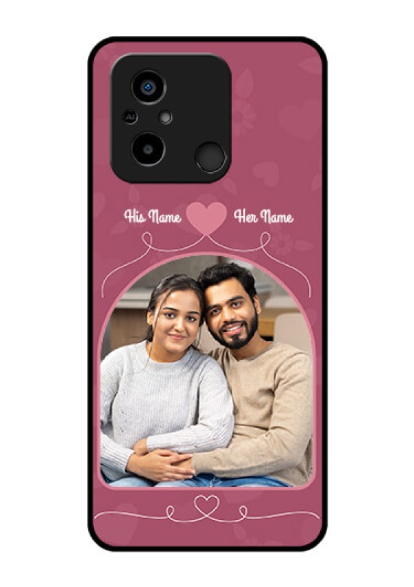Xiaomi Redmi 12C Photo Printing on Glass Case - Love Floral Design