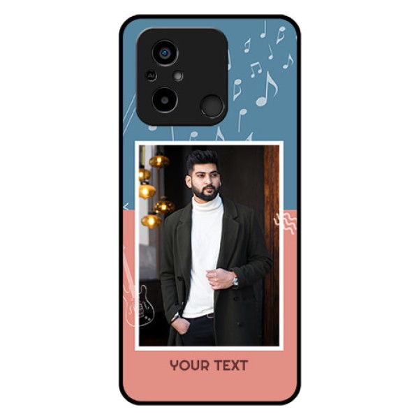 Xiaomi Redmi 12C Photo Printing on Glass Case - with Color Musical Note Design Xiaomi Redmi 12C Photo Printing on Glass Case - with Color Musical Note Design