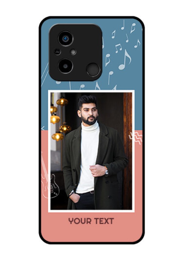 Xiaomi Redmi 12C Photo Printing on Glass Case - with Color Musical Note Design