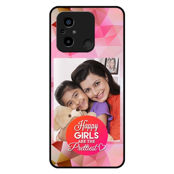 Xiaomi Redmi 12C Photo Printing on Glass Case - Abstract Triangle Design