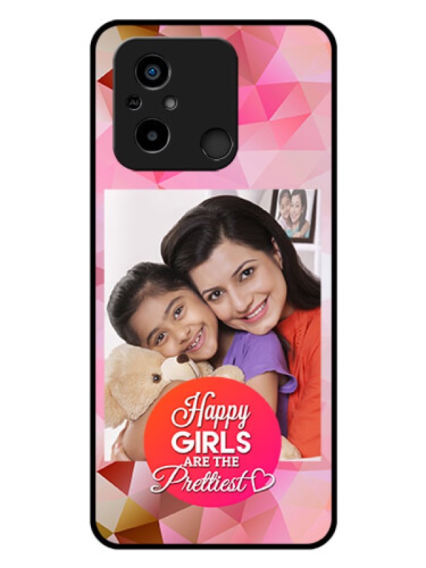 Custom Xiaomi Redmi 12C Photo Printing on Glass Case - Abstract Triangle Design