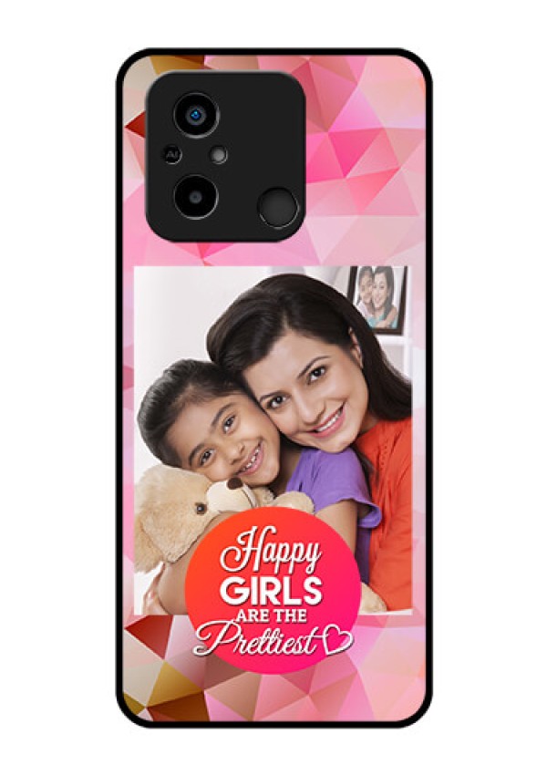 Xiaomi Redmi 12C Photo Printing on Glass Case - Abstract Triangle Design