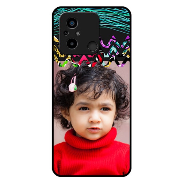 Xiaomi Redmi 12C Personalized Glass Phone Case - Neon Abstract Design