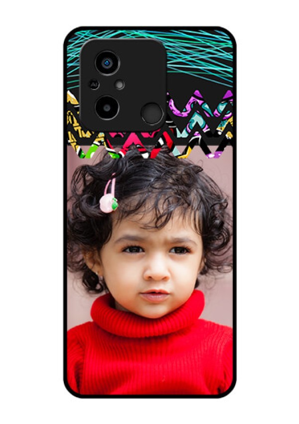 Xiaomi Redmi 12C Personalized Glass Phone Case - Neon Abstract Design