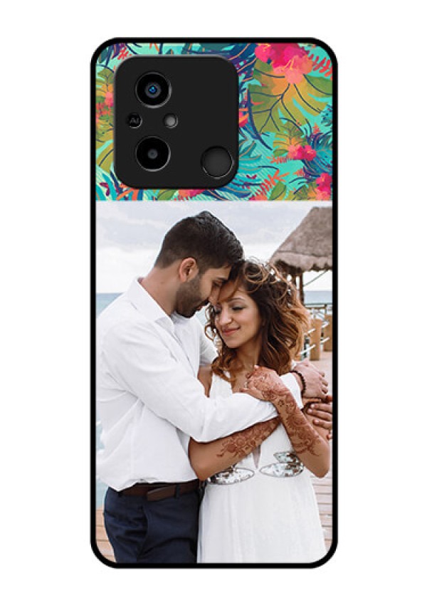 Xiaomi Redmi 12C Photo Printing on Glass Case - Watercolor Floral Design